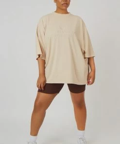 Kaiia CURVE RIB CYCLING SHORTS CHOCOLATE CLOTHING