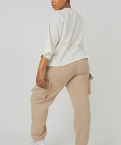 Kaiia CURVE CARGO JOGGERS LIGHT TAUPE