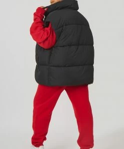 Kaiia CLOTHING CURVE LONGLINE OVERSIZED GILET BLACK