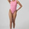 Kaiia RACER BACK BODYSUIT PINK CLOTHING