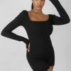 Kaiia LONG SLEEVED RIBBED SHORT UNITARD BLACK CLOTHING 1 Kaiia LONG SLEEVED RIBBED SHORT UNITARD BLACK CLOTHING