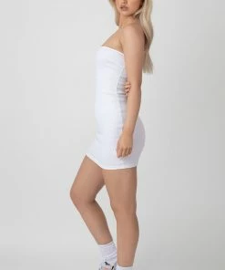 Kaiia BANDEAU DRESS WHITE