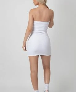 Kaiia BANDEAU DRESS WHITE