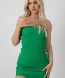 Kaiia DRESSES BANDEAU DRESS GREEN