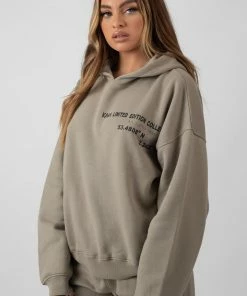 Kaiia OVERSIZED TEXT DETAIL HOODIE ELM CLOTHING