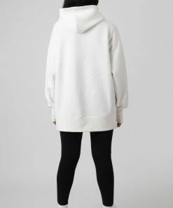 Kaiia OVERSIZED TEXT HOODY ECRU CLOTHING