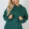 CLOTHING KAIIA EMBROIDERED OVERSIZED HOODIE FOREST GREEN