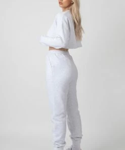 Kaiia CLOTHING 90S OVERSIZED JOGGERS OATMEAL MARL