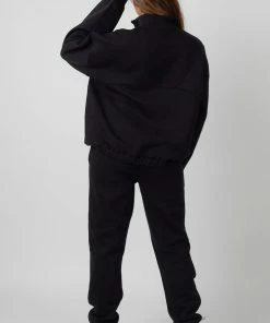 Kaiia CLOTHING 90S OVERSIZED JOGGERS BLACK