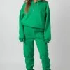 Kaiia OVERSIZED FIT SEAM FRONT 90S JOGGERS GREEN