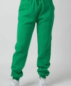 Kaiia OVERSIZED FIT SEAM FRONT 90S JOGGERS GREEN