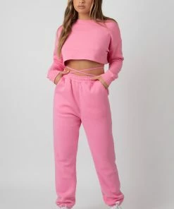 Kaiia CLOTHING OVERSIZED FIT STRAPPY 90S JOGGERS PINK