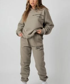 Kaiia CLOTHING OVERSIZED FIT PRINTED JOGGERS ELM