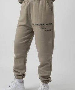 Kaiia CLOTHING OVERSIZED FIT PRINTED JOGGERS ELM