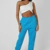 Kaiia 90'S OVERSIZED JOGGERS AI BLUE CLOTHING