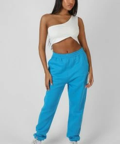 Kaiia 90'S OVERSIZED JOGGERS AI BLUE CLOTHING