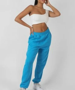 Kaiia 90'S OVERSIZED JOGGERS AI BLUE CLOTHING