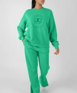 CLOTHING TONAL KAIIA EMBROIDERED JOGGERS GREEN