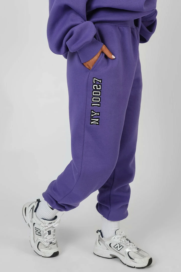 Kaiia EMBROIDERED SLOGAN 90'S JOGGER PURPLE 4 Kaiia EMBROIDERED SLOGAN 90'S JOGGER PURPLE