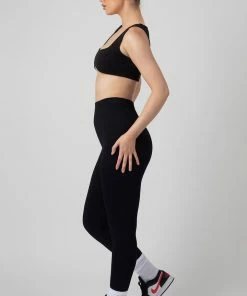 CLOTHING KAIIA PREMIUM RIB SEAMLESS LEGGINGS BLACK