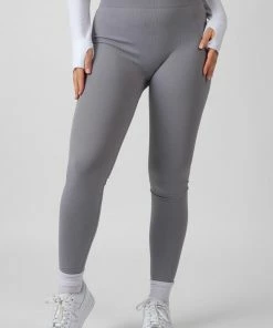 KAIIA PREMIUM RIB SEAMLESS LEGGINGS GREY 9 KAIIA PREMIUM RIB SEAMLESS LEGGINGS GREY
