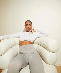 KAIIA PREMIUM RIB SEAMLESS LEGGINGS GREY 11 KAIIA PREMIUM RIB SEAMLESS LEGGINGS GREY