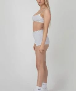 KAIIA ELASTIC GIRL BOXER GREY MARL CLOTHING 8 KAIIA ELASTIC GIRL BOXER GREY MARL CLOTHING