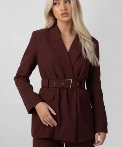 Kaiia BELTED BOXY BLAZER PORT CLOTHING
