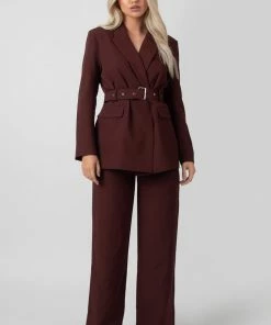 Kaiia BELTED BOXY BLAZER PORT CLOTHING