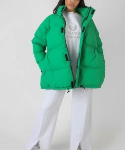 Kaiia PADDED TRAPEZE PUFFER GREEN