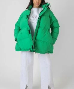 Kaiia PADDED TRAPEZE PUFFER GREEN