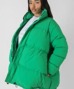 Kaiia PADDED TRAPEZE PUFFER GREEN