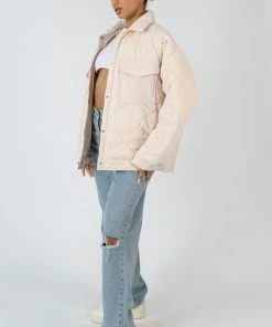 Kaiia ONION QUILT SHACKET ECRU CLOTHING