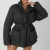 Kaiia SOPHIA & CINZIA BELTED PUFFER BLAZER BLACK