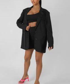 Kaiia LONGLINE BLAZER BLACK CLOTHING