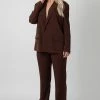 Kaiia CLOTHING OVERSIZED DAD BLAZER CHOCOLATE