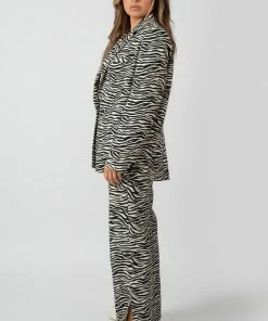 Kaiia OVERSIZED RELAXED BLAZER ZEBRA CLOTHING