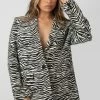 Kaiia OVERSIZED RELAXED BLAZER ZEBRA CLOTHING