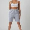 Kaiia LONGLINE RAW HEM SHORTS GREY