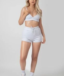 Kaiia CLOTHING BOOTY SHORT OATMEAL MARL
