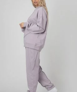 Kaiia OVERSIZED EXPOSED SEAM DETAIL SWEATSHIRT LILAC CLOTHING