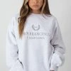 Kaiia OVERSIZED EMBROIDERED SWEATSHIRT OATMEAL MARL