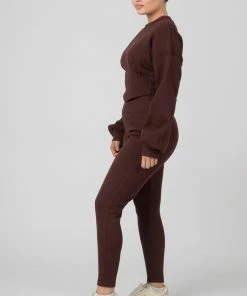 Kaiia CORSET DETAIL SWEAT CHOCOLATE