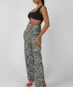 Kaiia UNDERBUST DETAIL CROP TOP BLACK