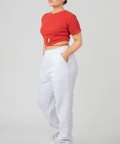 Kaiia KEYHOLE WRAP CROP TOP RED