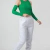 Kaiia ARM WARMER UNDERBUST TOP GREEN CLOTHING