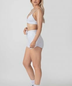 Kaiia TRIANGLE RIBBED BRALET OATMEAL MARL