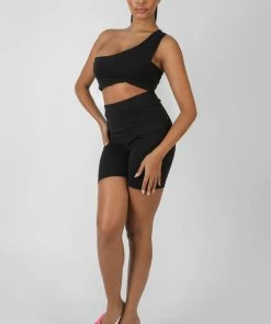 Kaiia ASYMMETRIC BRALET BLACK CLOTHING