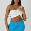 Kaiia ASYMMETRIC BRALET WHITE CLOTHING