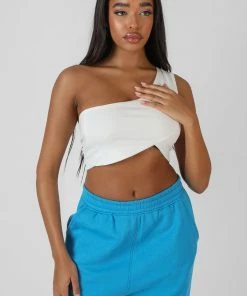 Kaiia ASYMMETRIC BRALET WHITE CLOTHING